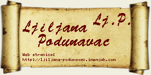 Ljiljana Podunavac vizit kartica